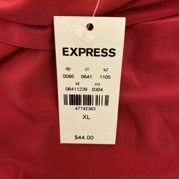 Express Women's Cowl Neck Cropped Cami Spaghetti Straps Pink Top Size XL NWT $44 - Picture 12 of 16